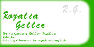 rozalia geller business card