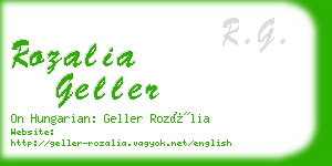 rozalia geller business card